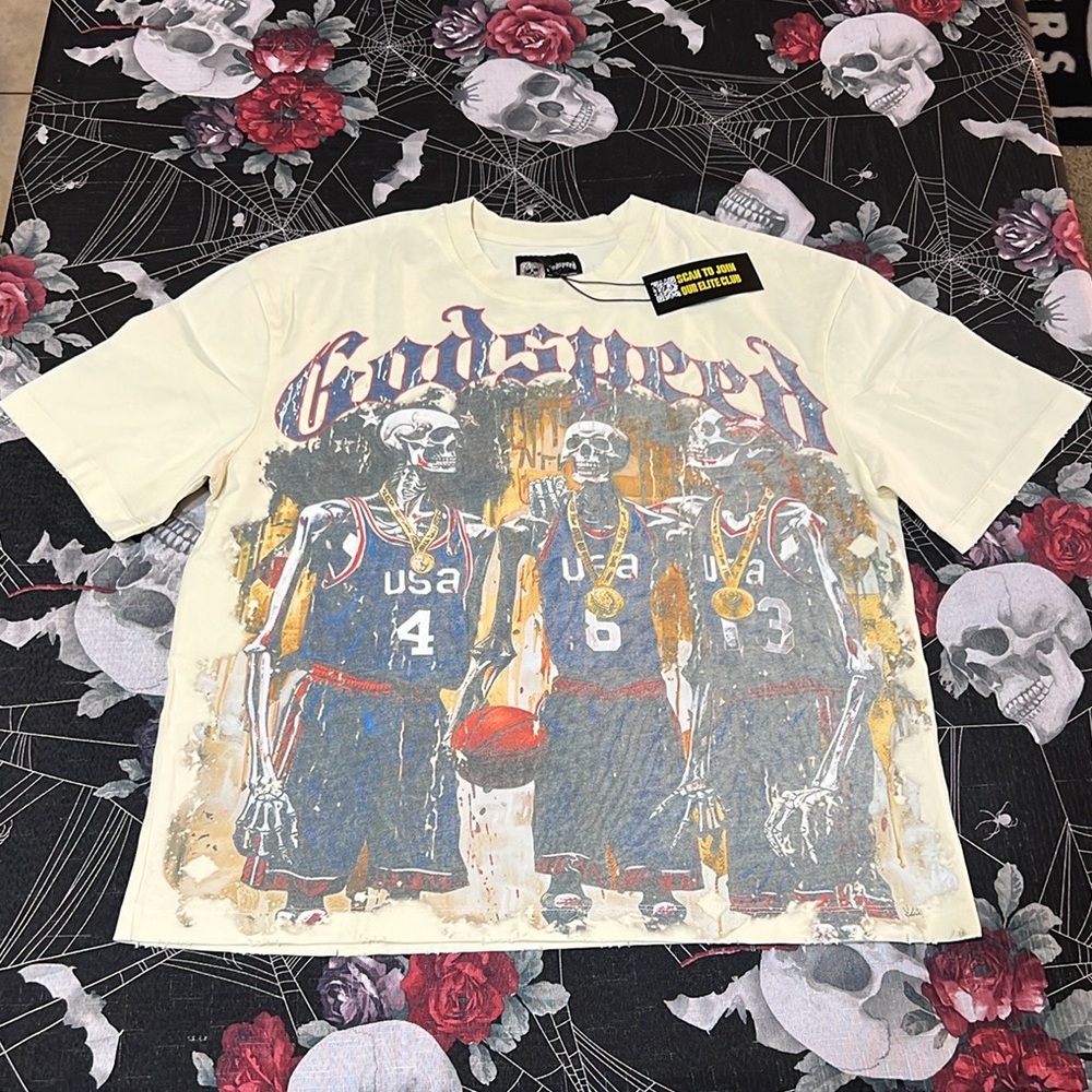 NWT GODSPEED USA BASKETBALL DREAM TEAM HEAVYWEIGHT TEE SHIRT #282/555 SZ MENS M